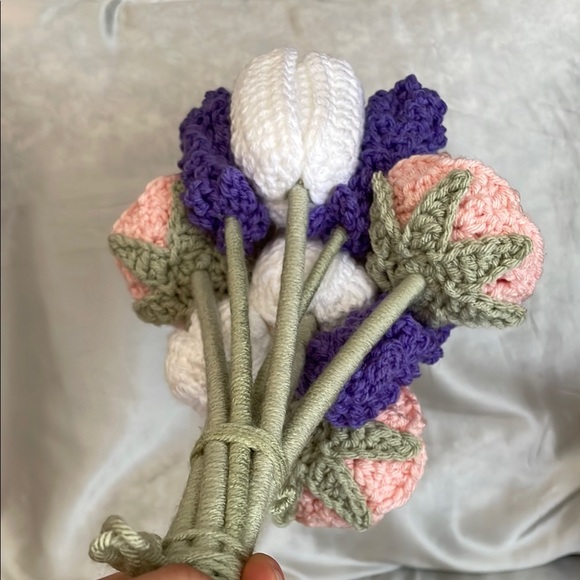 Handmade Crochet Flower Bouquet - Picture 4 of 4
